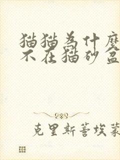 猫猫为什么突然不在猫砂盆拉屎拉尿了