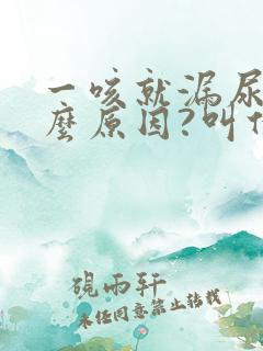 一咳就漏尿是什么原因?叫什么病