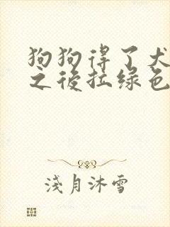 狗狗得了犬细小之后拉绿色便便