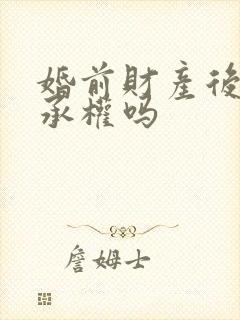 婚前财产后妈继承权吗