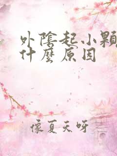 外阴起小颗粒是什么原因