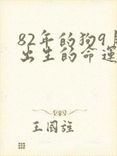 82年的狗9月出生的命运