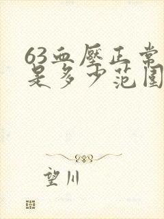 63血压正常值是多少范围