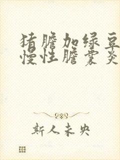 猪胆加绿豆能治慢性胆囊炎吗