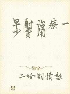 早射治疗一般多少费用