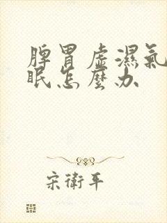 脾胃虚湿气重失眠怎么办