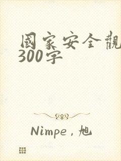 国家安全观感悟300字