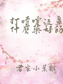 打喷嚏流鼻涕吃什么药好的快