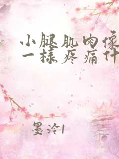 小腿肌肉像抽筋一样疼痛什么原因