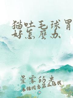 猫吐毛球胃口不好怎么办