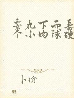 睾丸下面长了一个小肉球硬硬的