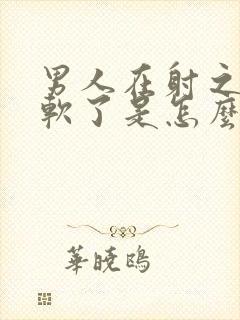 男人在射之前就软了是怎么回事