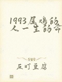1993属鸡的人一生的命运是怎么样的