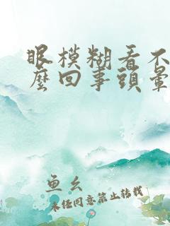 眼模糊看不清怎么回事头晕