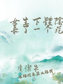 女生下体阴唇上长了一个疙瘩