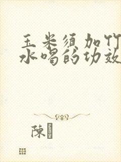 玉米须加竹叶泡水喝的功效