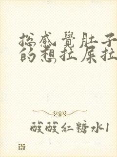 总感觉肚子胀胀的想拉屎拉不出来