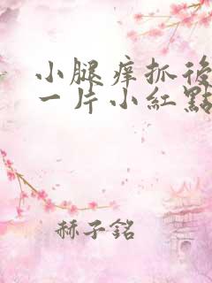 小腿痒抓后出现一片小红点是怎么了