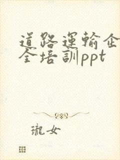 道路运输企业安全培训ppt