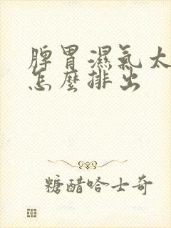 脾胃湿气太重了怎么排出