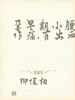 孕早期小腹隐隐作痛,有出血现象正常吗