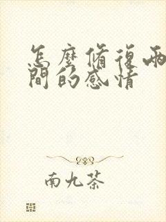 怎么修复两人之间的感情