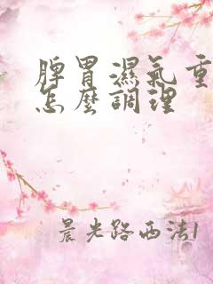 脾胃湿气重需要怎么调理