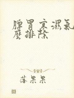 脾胃寒湿气重怎么排除