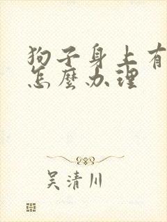 狗子身上有蜱虫怎么办理