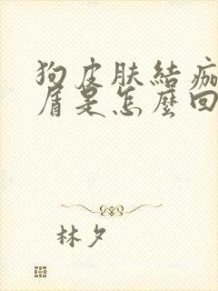 狗皮肤结痂掉皮屑是怎么回事