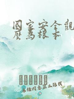 国家安全观以什么为根本