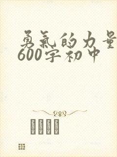 勇气的力量作文600字初中
