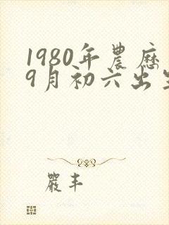 1980年农历9月初六出生女一生命运