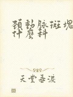 颈动脉斑块是看什么科