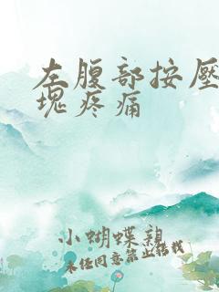 左腹部按压有硬块疼痛