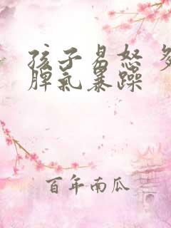 孩子易怒 多动脾气暴躁