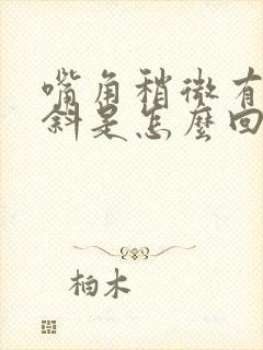 嘴角稍微有点歪斜是怎么回事