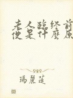 老人临终前便黑便是什么原因