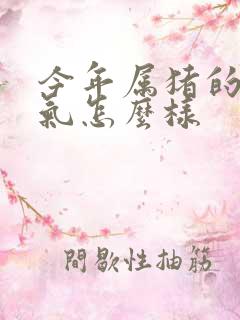 今年属猪的人运气怎么样