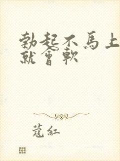 勃起不马上插入就会软