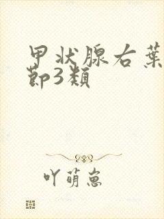 甲状腺右叶小结节3类