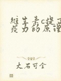 维生素c提高免疫力的原理