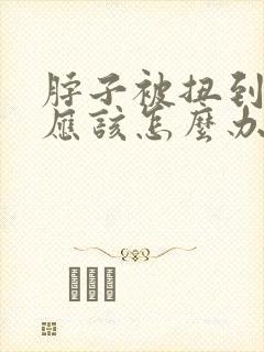 脖子被扭到筋了应该怎么办