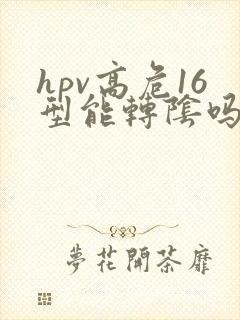 hpv高危16型能转阴吗