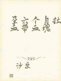 孕六个月拉屎出血带血块