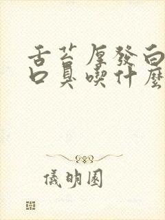 舌苔厚发白口苦口臭吃什么药最好