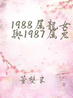 1988属龙女与1987属兔男婚配吗
