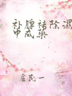 补脾祛除湿气的中成药