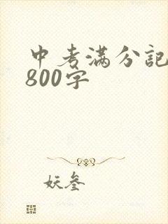 中考满分记叙文800字