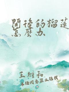 开后的榴莲没熟怎么办